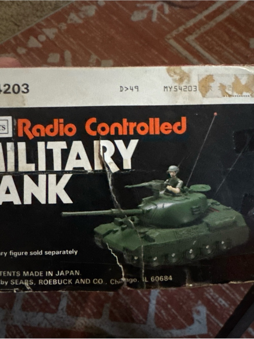 SEARS RADIO CONTROLLED MILITARY TANK VINTAGE In Box Untested - Picture 12 of 16